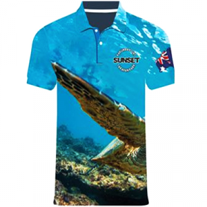 TURTLE T-SHIRT STRIPES POLO SL UNISEX 4-WAY-DRY-FIT STRETCH POLYESTER SPANDEX MATERIAL HAIF SLEEVE